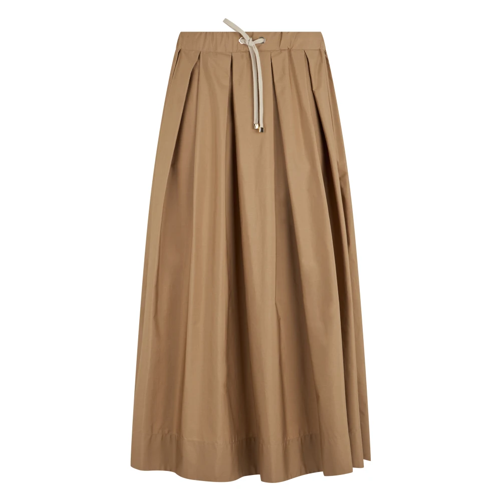 Max Mara Women's Brown Midi Skirts, S, Pineta Pleated Midi Skirt