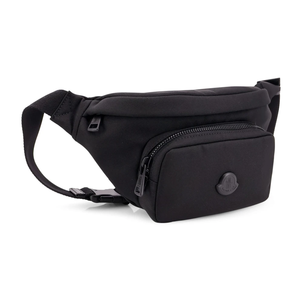 Moncler Nylon Heuptas met Logo Patch Black Heren