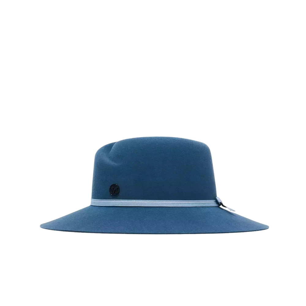 Maison Michel Blauwe Fedora Hoed Virginie Stijl Blue Dames