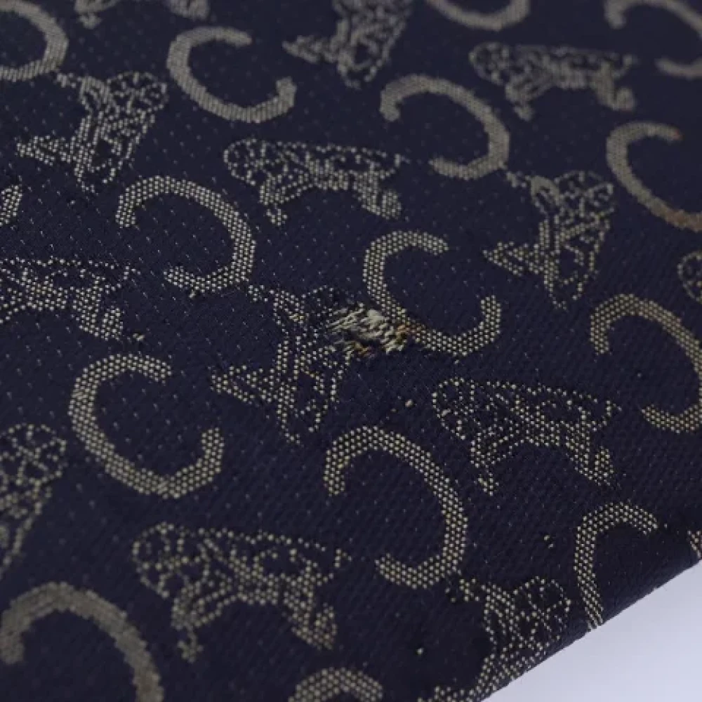 Celine Vintage Pre-owned Canvas clutches Blue Dames