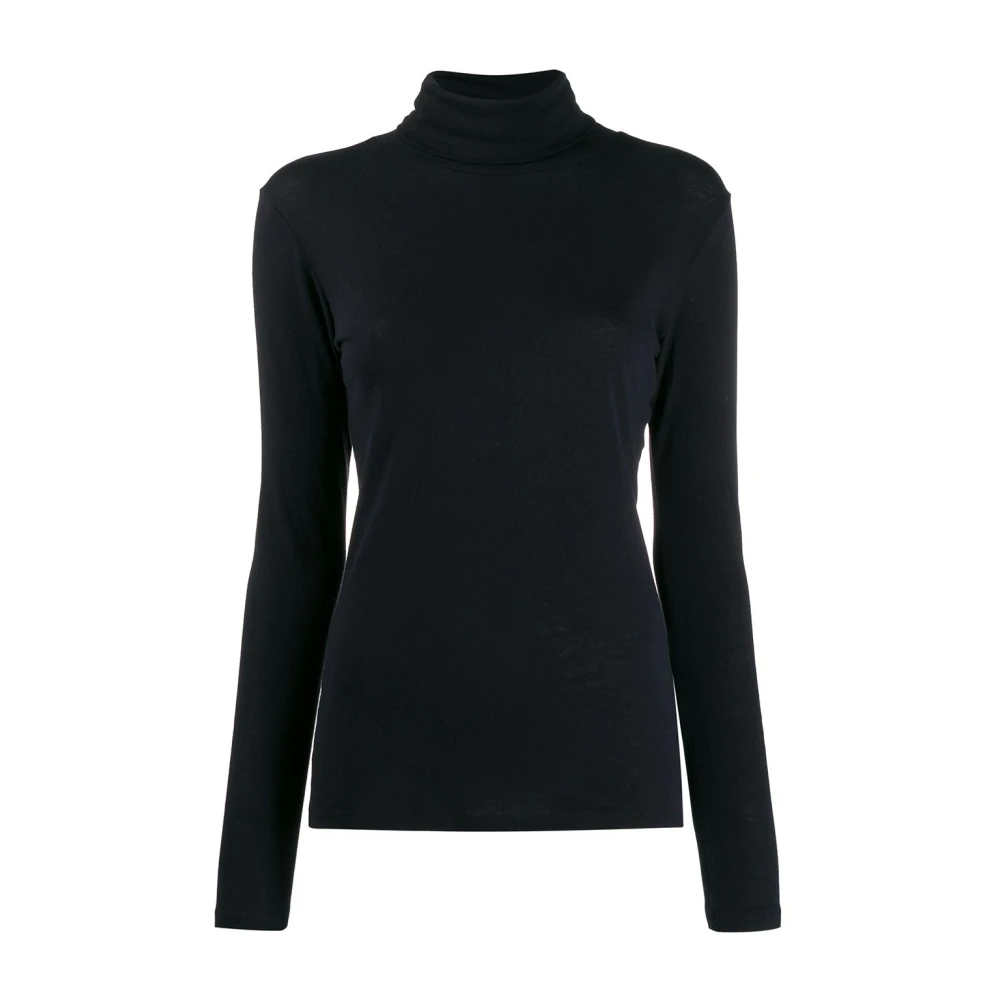 Majestic filatures Navy Blue Roll Neck Sweater Blue Dames