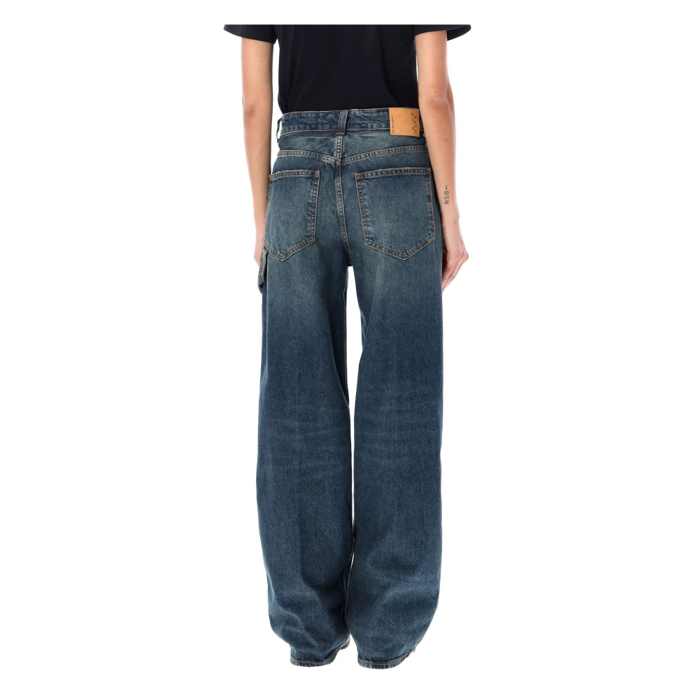 Haikure Intense Blue Wide-Leg Jeans Blue Dames