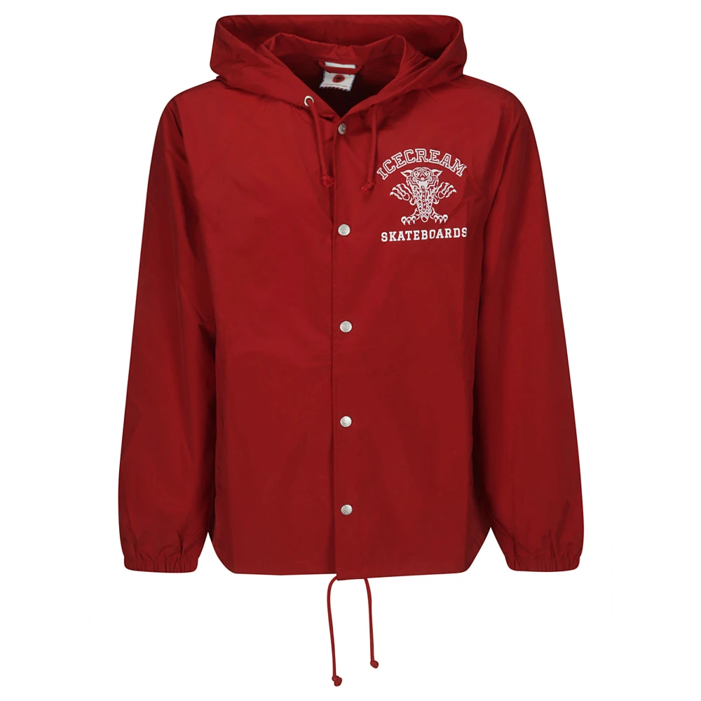 Icecream Tiger Hooded Coach Jacket Red Heren