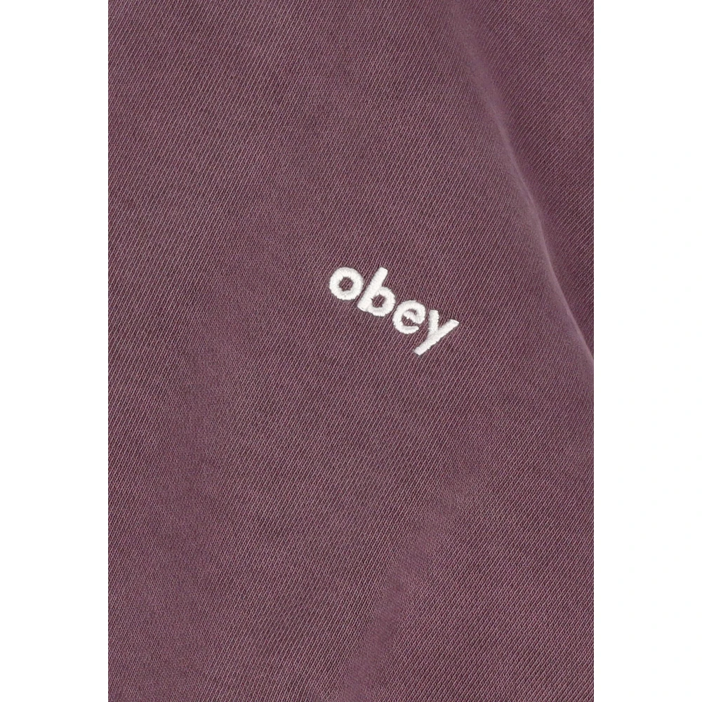 Obey Capuchon Fleece Sweatshirt Pruim Purple Heren
