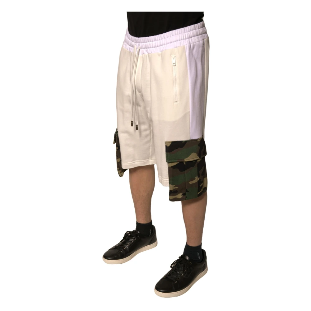 Dolce & Gabbana Casual Cargo Bermuda Shorts met Koordsluiting Beige Heren