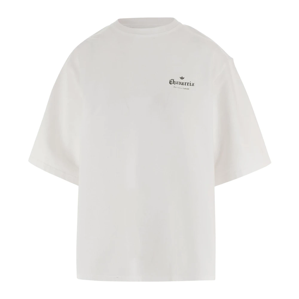 Adidas Men's White Training T-Shirts & Tops, M, Willy Chavarria Cotton T-Shirt With Logo