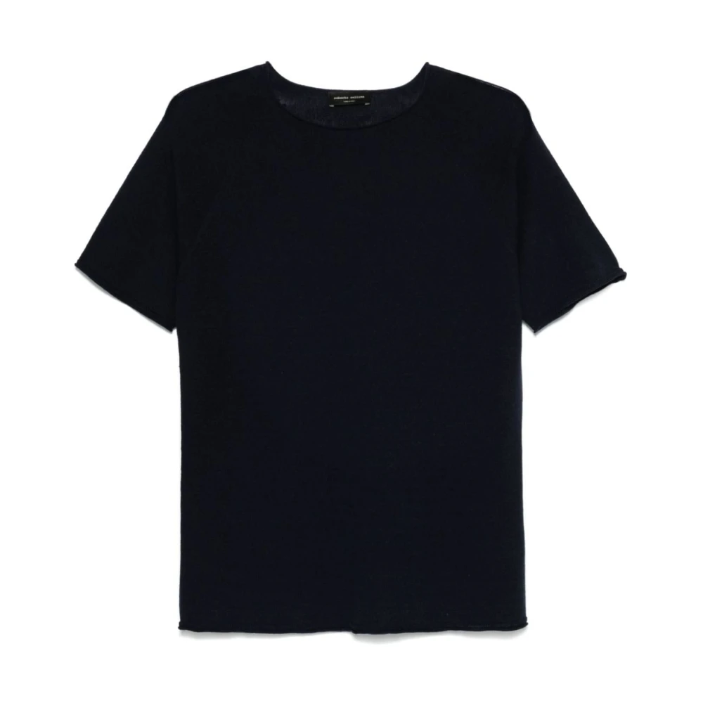 Roberto Collina Blauwe T-shirts en Polos Blue Heren