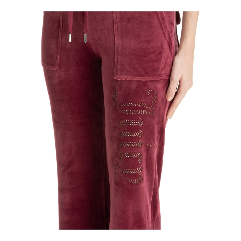 Juicy Couture Swarovski Logo Sweatpants Trekkoordsluiting Purple Dames