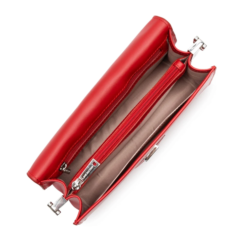 Lancaster Klep Crossbody Tas met Metalen Sluiting Red Dames