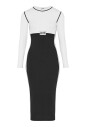 robe-blanche-a-blocs-de-couleur-style-elegant