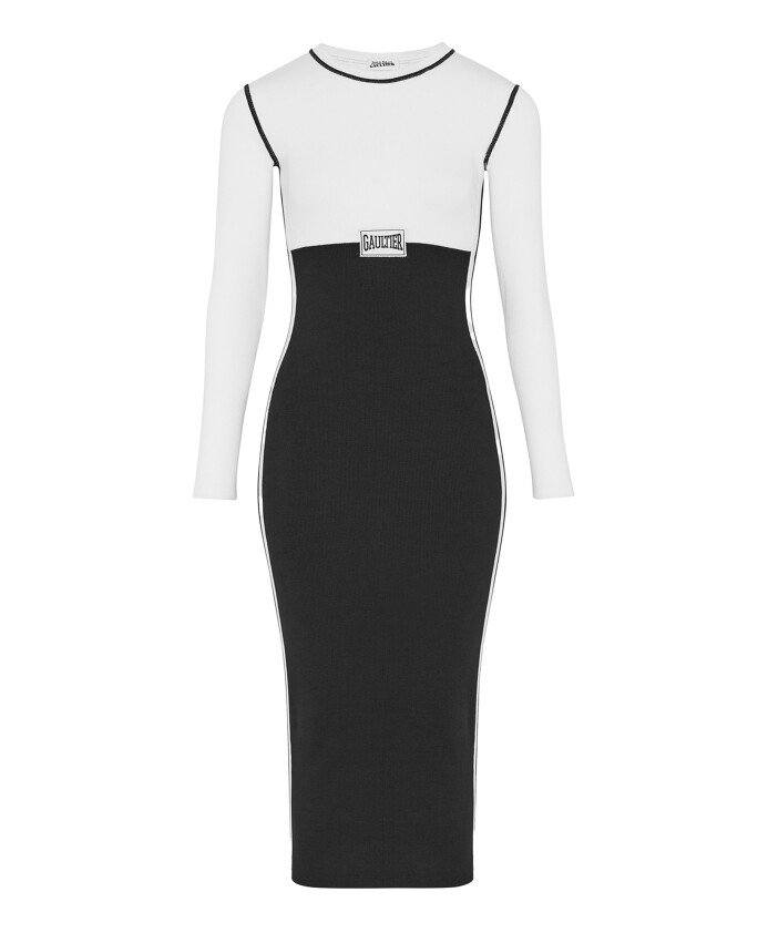 robe-blanche-a-blocs-de-couleur-style-elegant