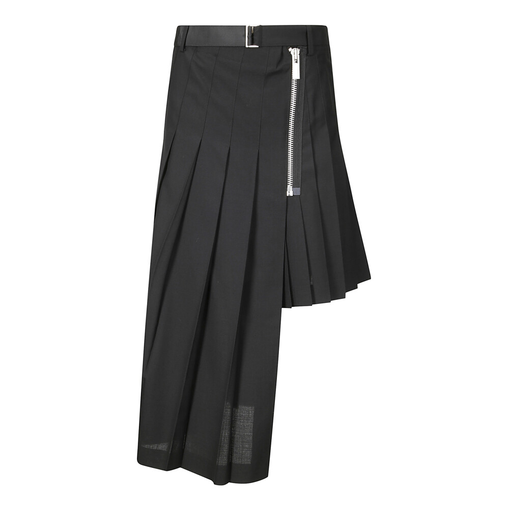 Pleated Skirt with Side Zip Closure | Sacai | Midi Skirts | Miinto