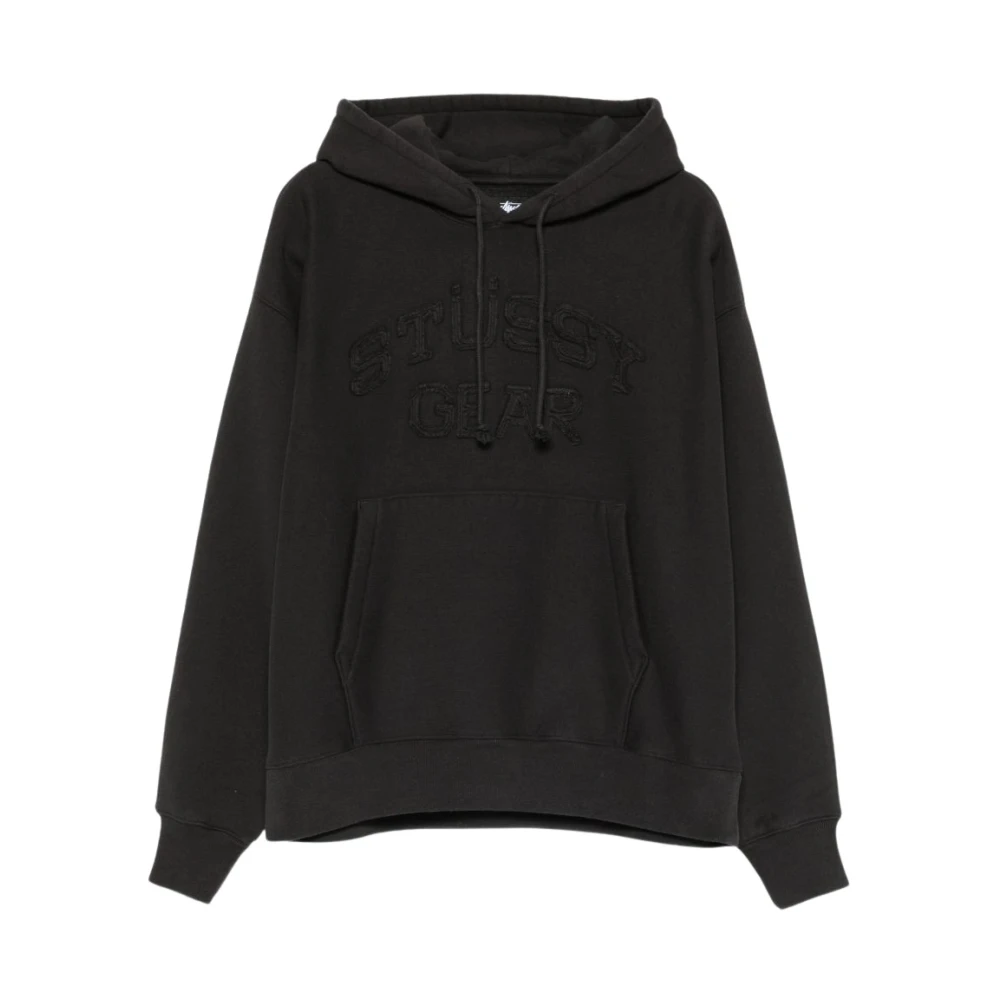 Stüssy Black Hoodies, Male, M, Stussy Jumpers