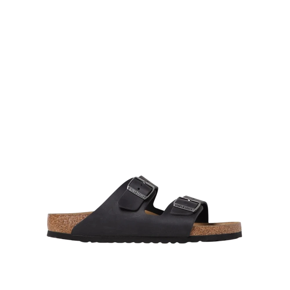 Birkenstock Men's Black Sliders, 11 Uk, Two-Strap Sandals
