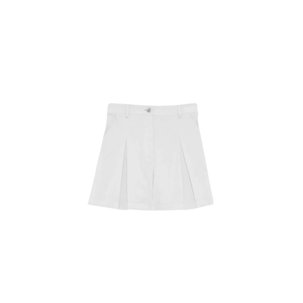 PATRIZIA PEPE Stretch katoenen poplin shorts White Dames