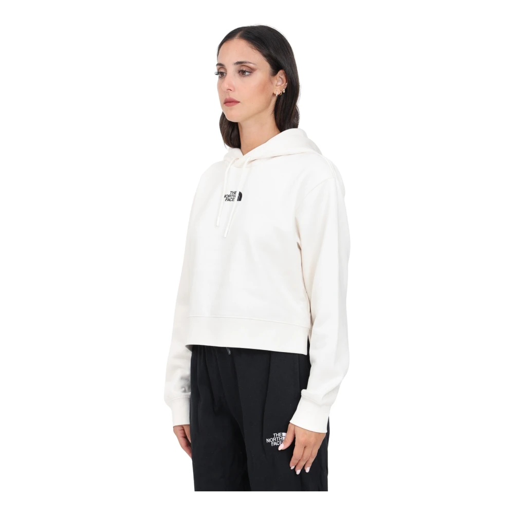 The North Face Witte Essential Crop Hoodie voor vrouwen White Dames