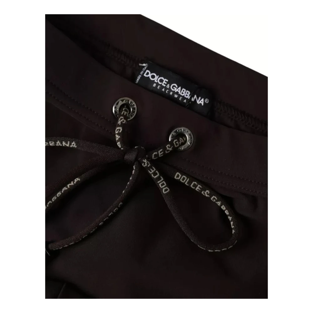Dolce & Gabbana Zwarte zwembroek met logodetails Black Heren