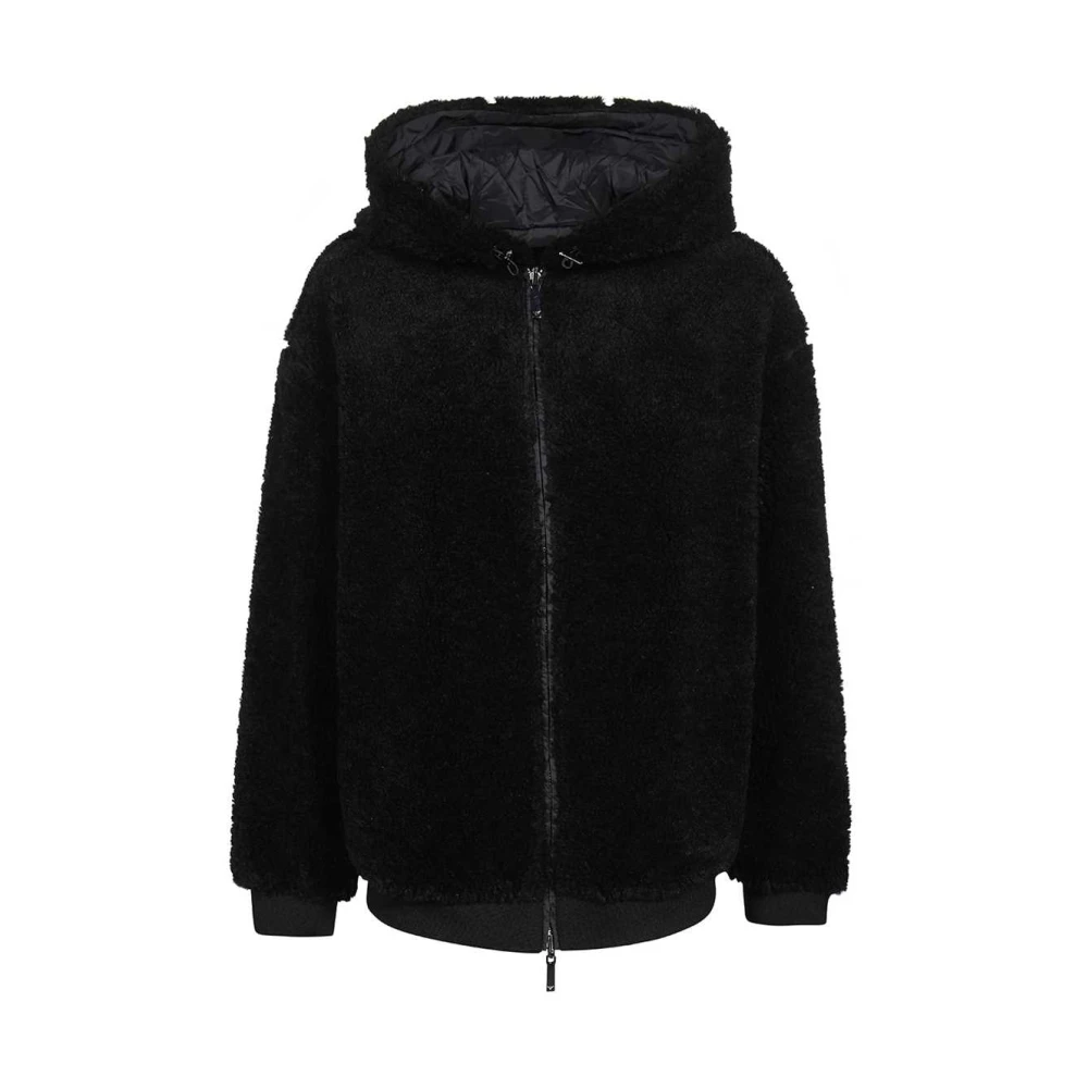 Emporio Armani Omkeerbare Polyester Jas Black Dames