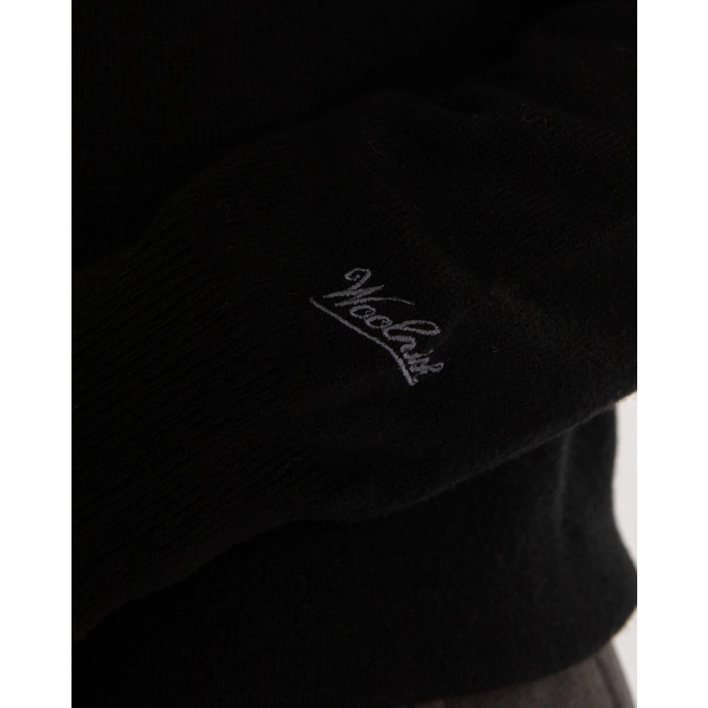 Woolrich Lamswol Crewneck Sweater Black Heren