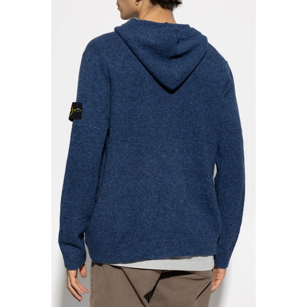 Stone Island Cardigan met logo Blue Heren