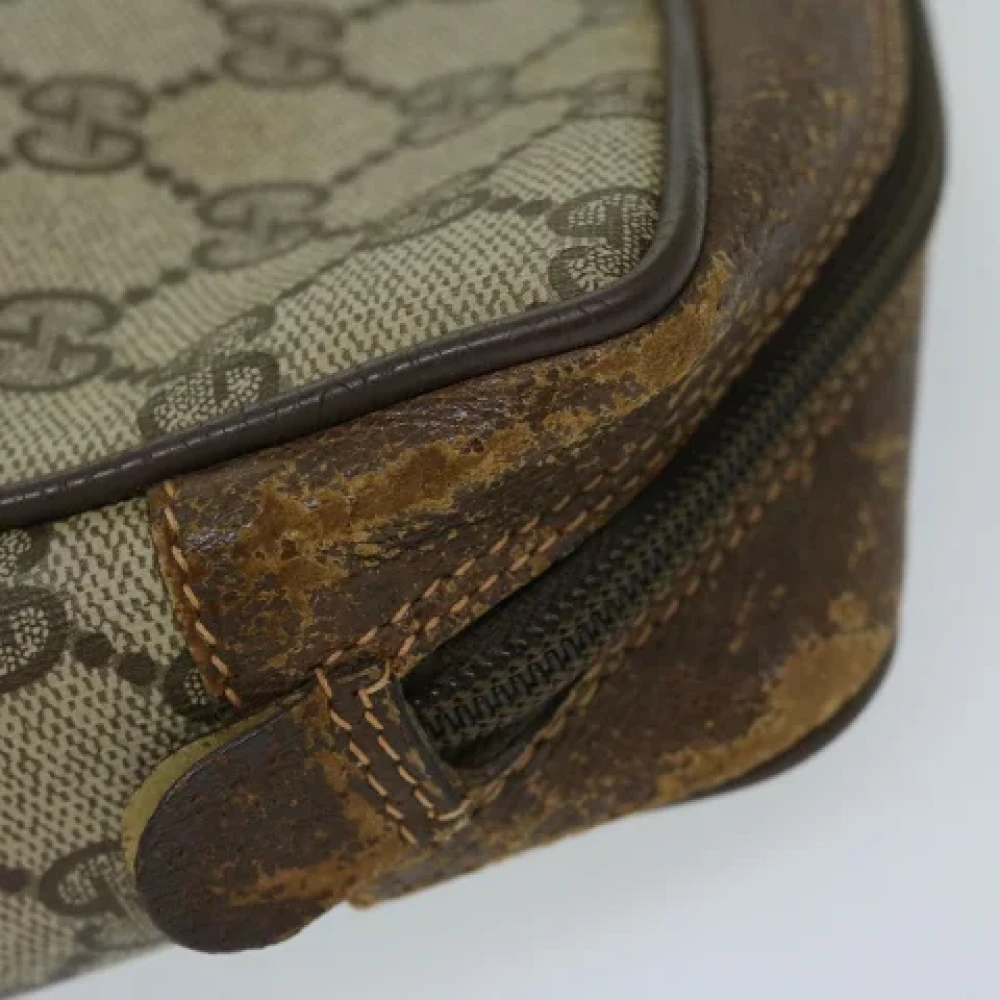 Gucci Vintage Pre-owned Leather clutches Beige Dames