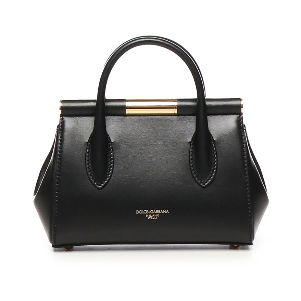 Dolce & Gabbana Zwarte Marlene Leren Schoudertas Black Dames