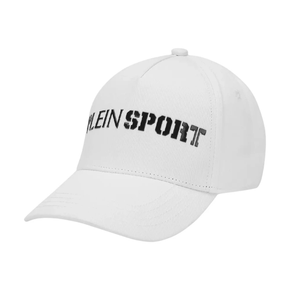 Plein Sport Witte pet met gebogen klep White Heren