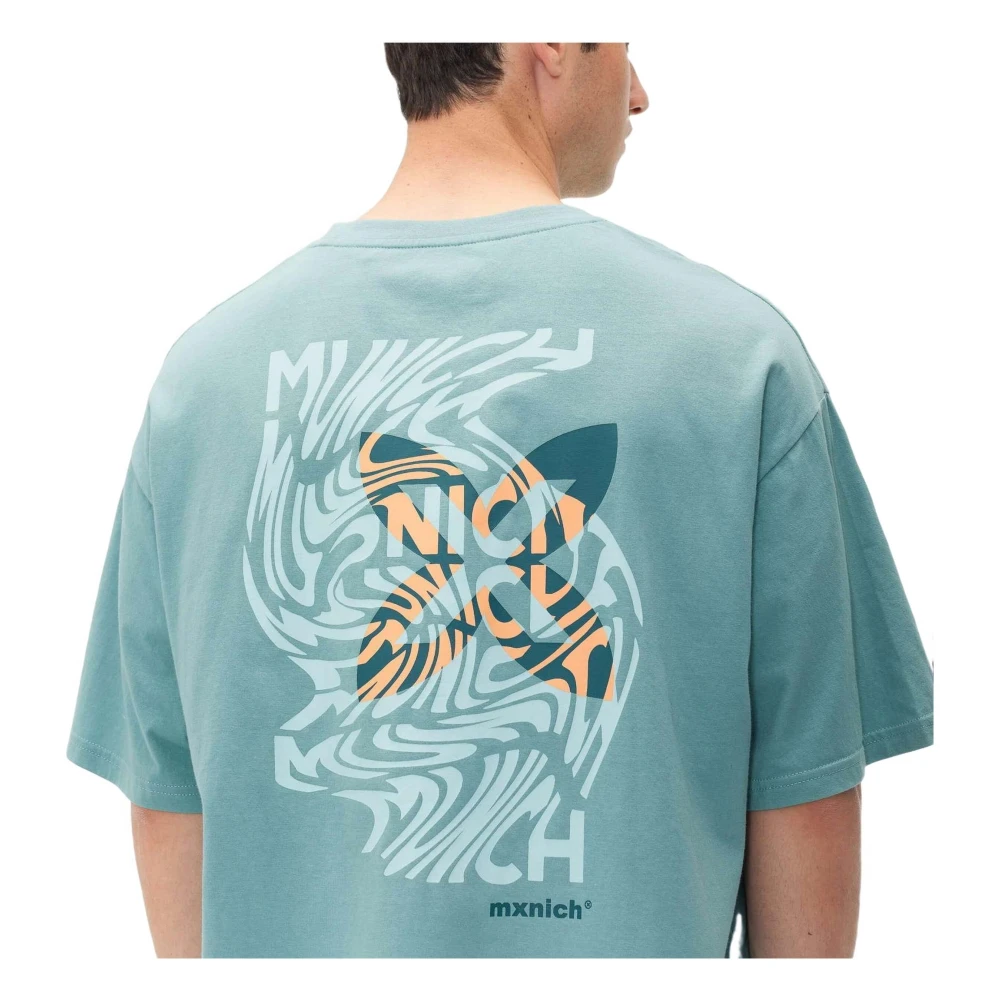 Munich Oversize Psicodelia T-shirt Green Heren