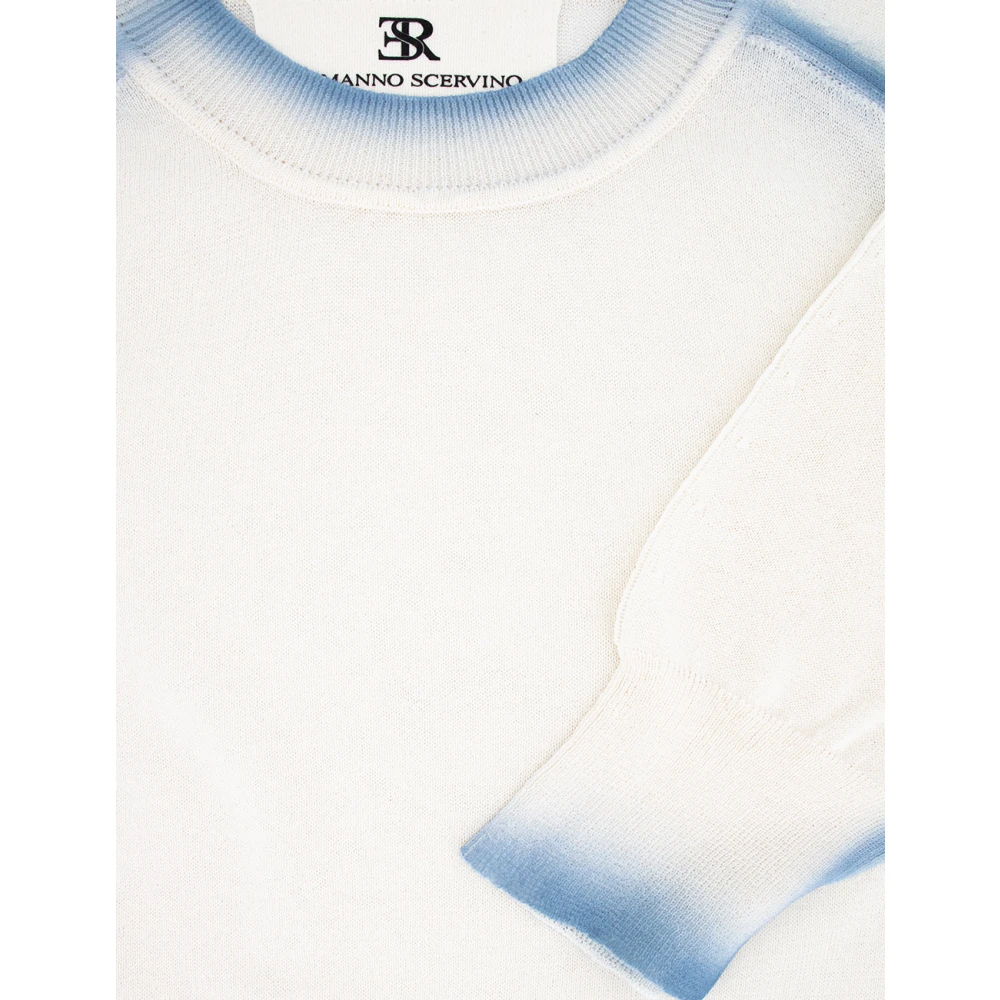 Ermanno Scervino Klassieke Verfijnde Trui met Contrasterende Kleuren White Dames