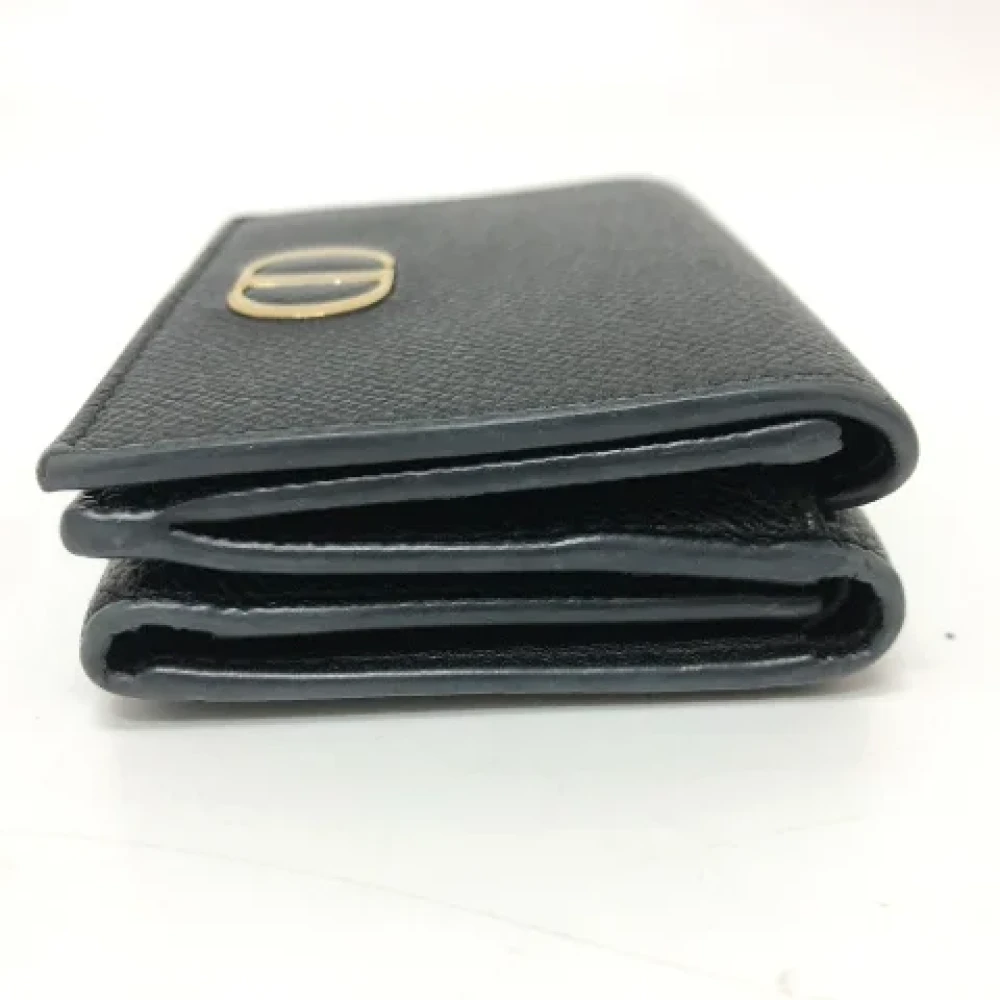 Dior Vintage Pre-owned Leather wallets Black Dames