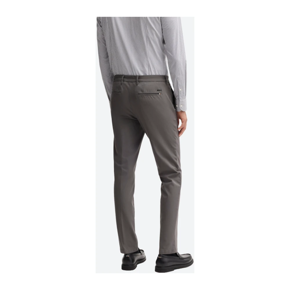 Hugo Boss Slim Fit Stretch Katoenen Broek Gray Heren
