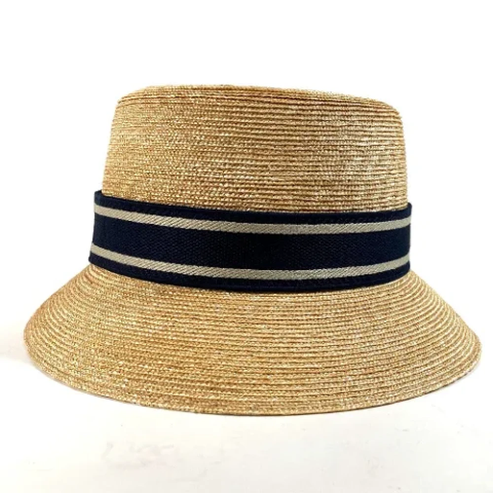 Dior Vintage Pre-owned Fabric hats Beige Dames