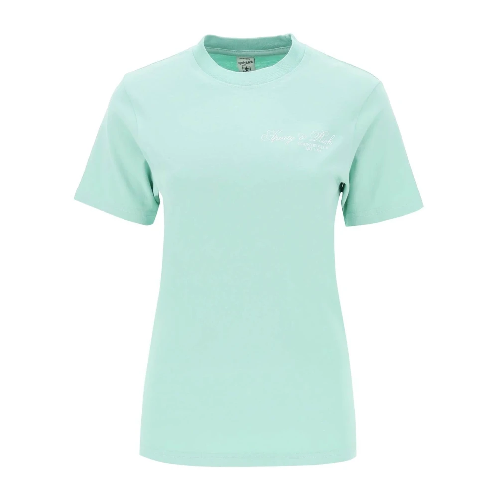 Sporty & Rich Villa Print T-Shirt Green Dames