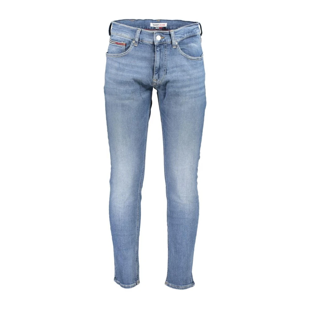Tommy Hilfiger Slim Tapered Gewassen Jeans met Borduursel Blue Heren