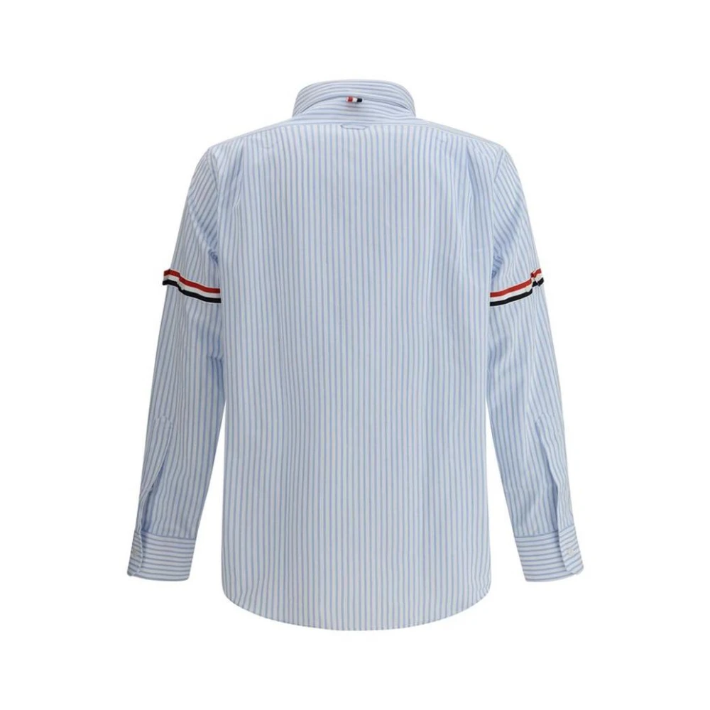 Thom Browne Gestreept Oxford Overhemd Blue Heren