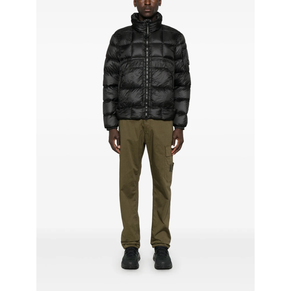 C.P. Company Zwarte Gewatteerde Jas Zonder Capuchon Black Heren