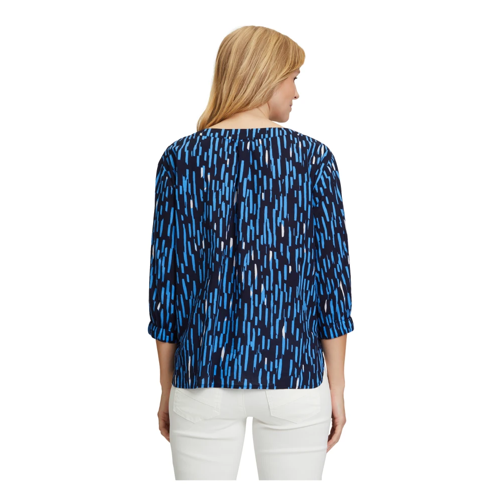Betty & Co Grafische Print Blouse Blue Dames