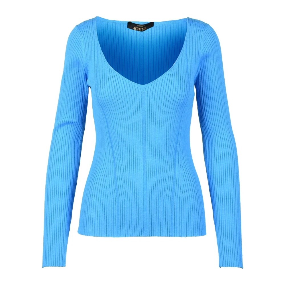 Twinset Casual Gebreide Top Blue Dames