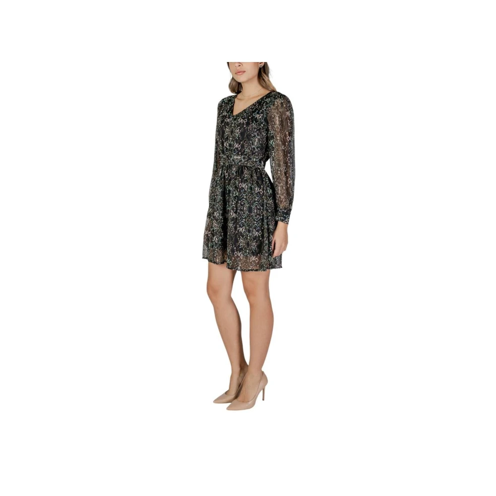 Only Elegante V-hals Mini Jurk Black Dames