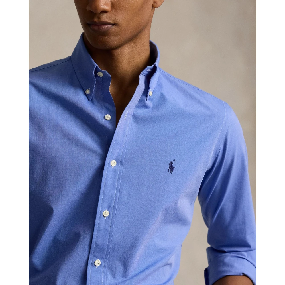 Polo Ralph Lauren Slim-Fit Stretch Popeline Overhemd Blue Heren