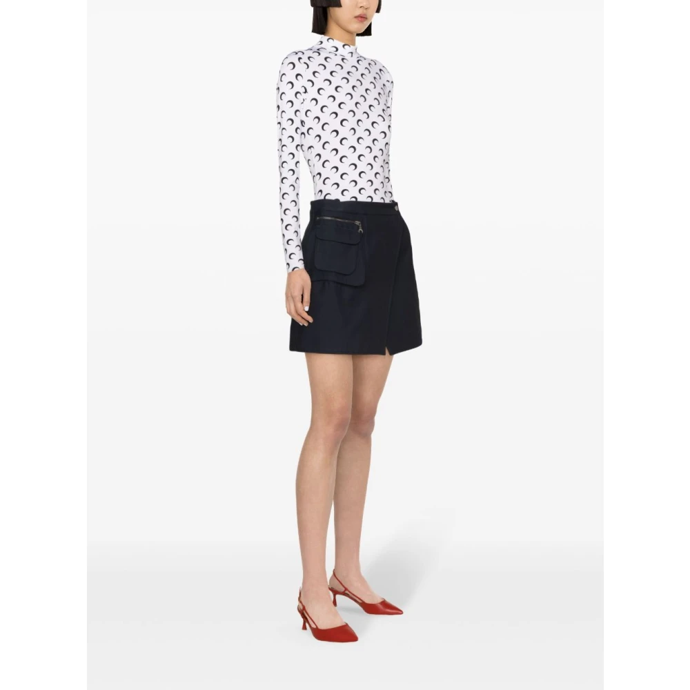 Marine Serre Witte Top voor Vrouwen Elegante Stijl White Dames