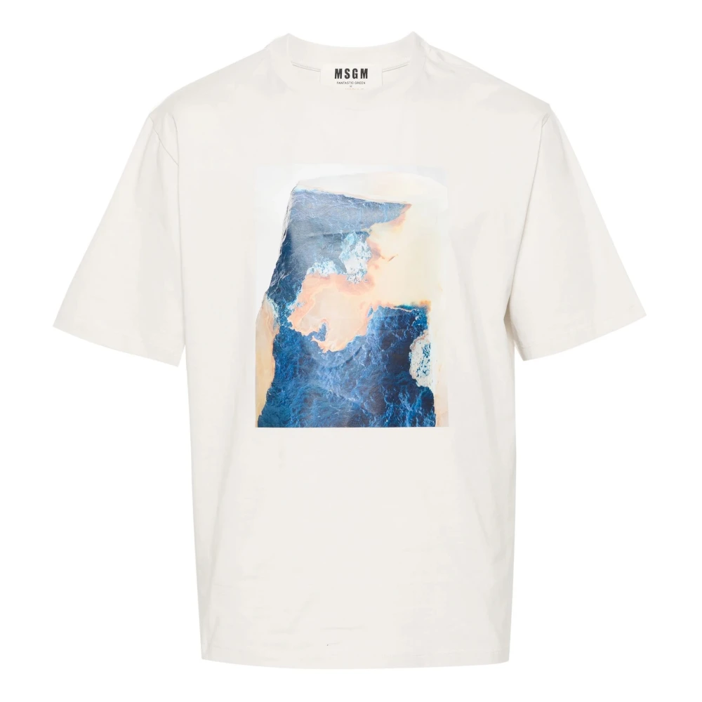 Msgm Lichte T-shirts en Polos White Heren