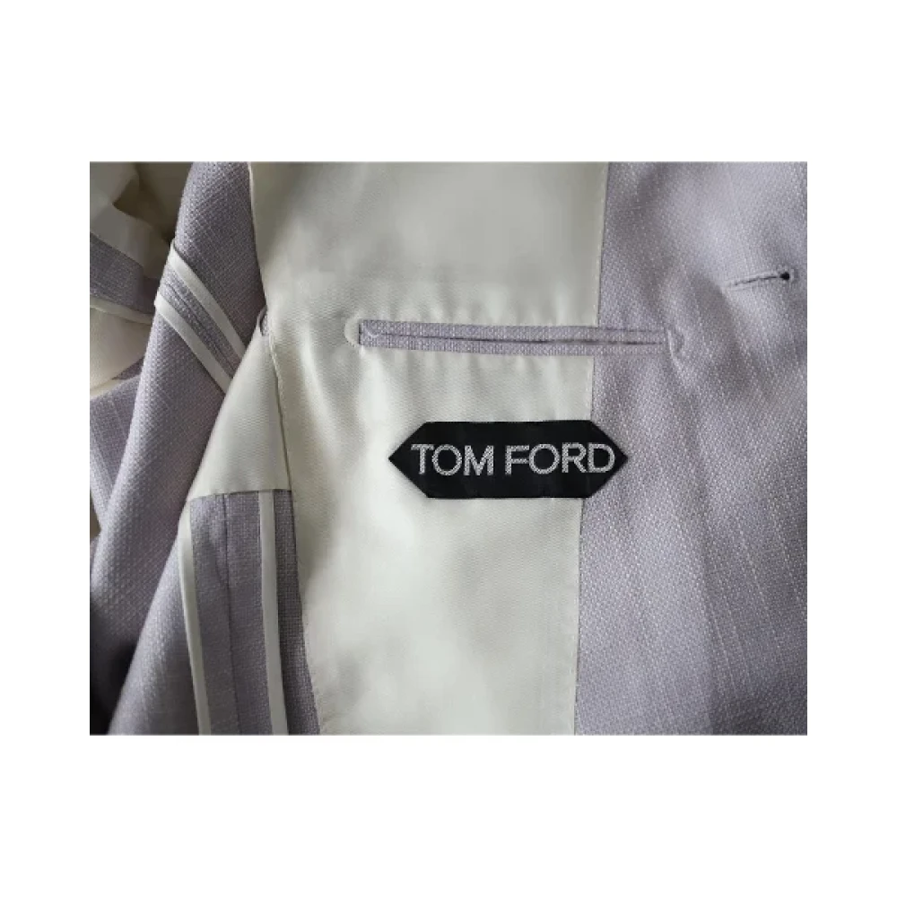 Tom Ford Pre-owned Silk outerwear Gray Dames