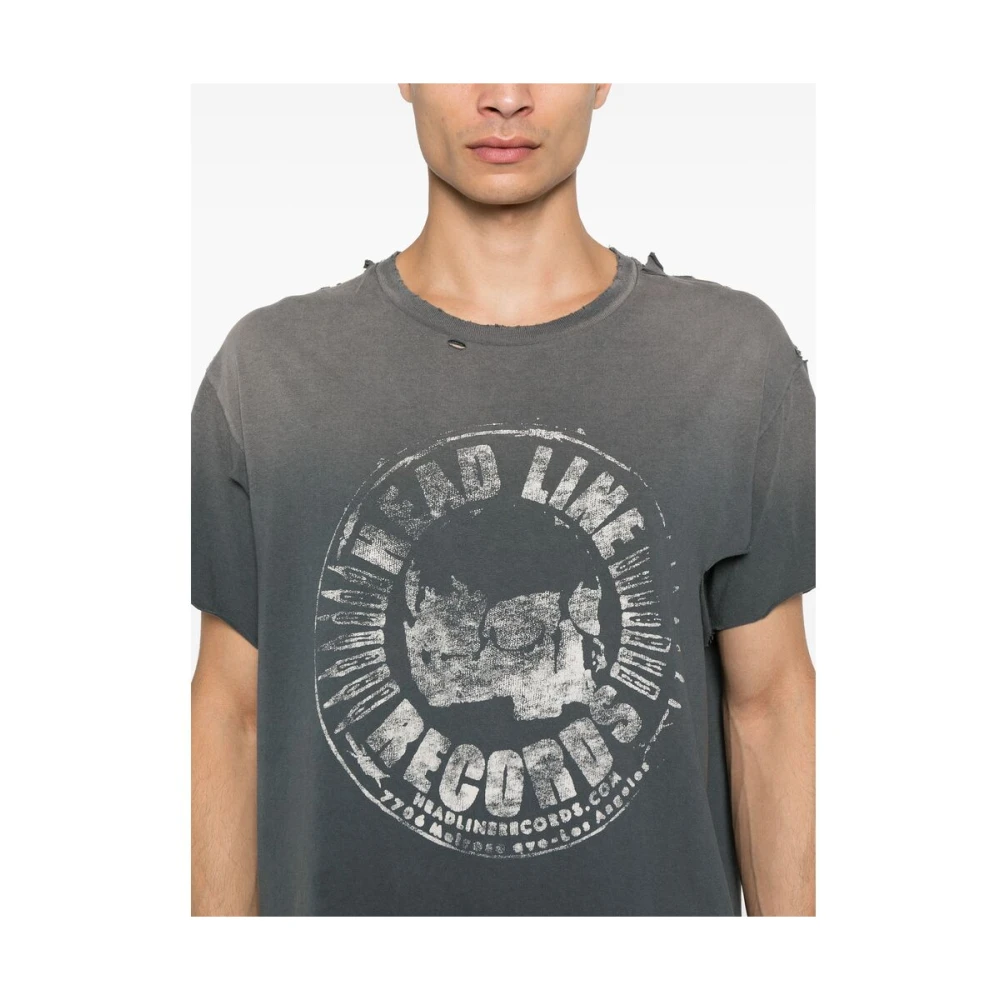 Gallery Dept. Versleten Grafische Print T-shirt Gray Heren