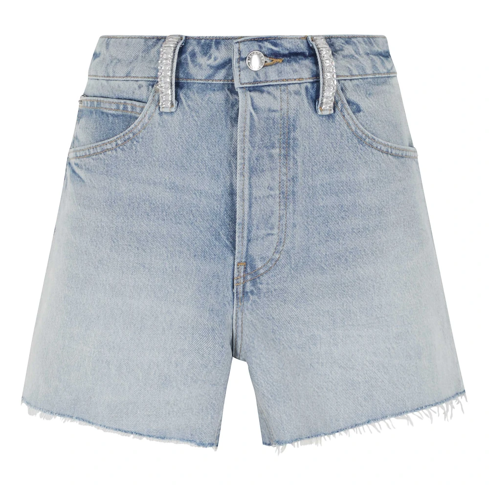 Alexander Wang Kvinno Blå Shorts Dam, W24, Denim, Denimshorts