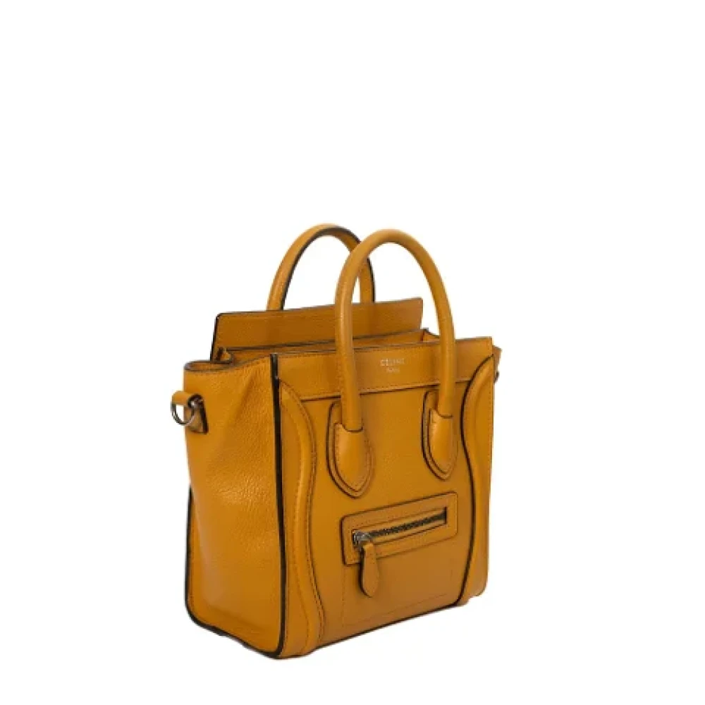 Celine Vintage Pre-owned Leather celine-bags Yellow Dames