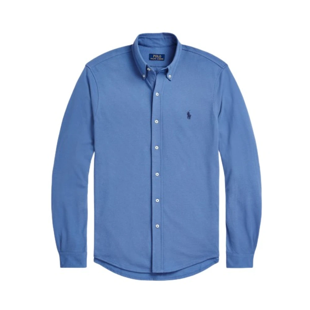 Polo Ralph Lauren Klassieke Katoenen Piqué Overhemd Blue Heren