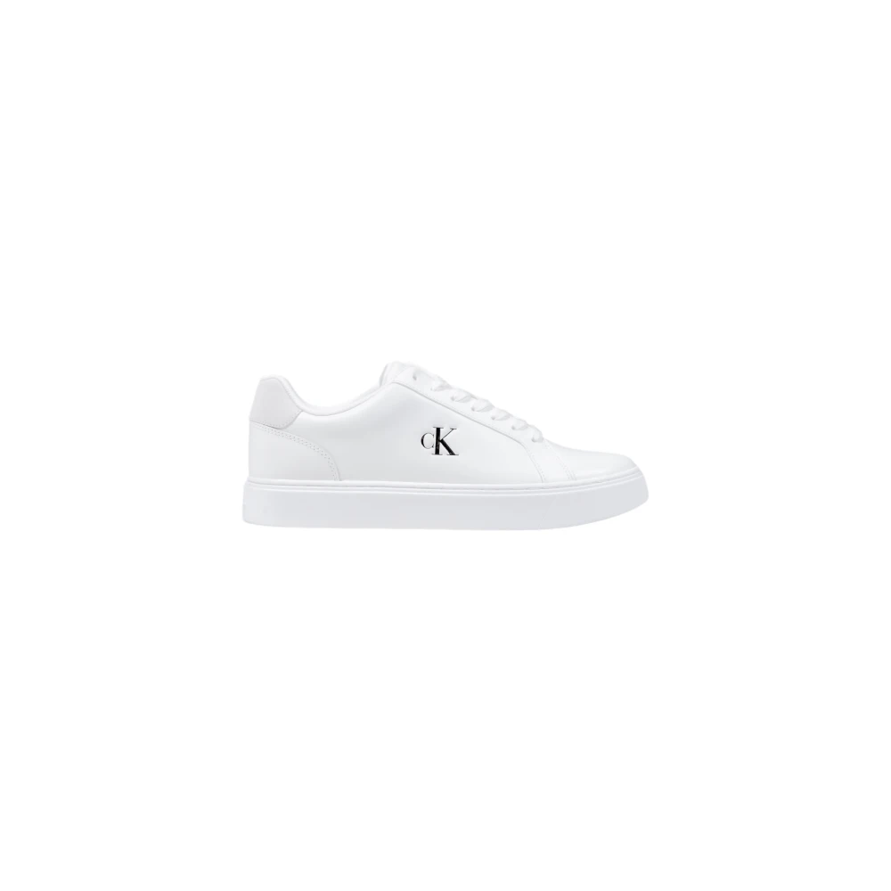 Calvin Klein , Sneakers, Male, White, 8 Uk, Minimalist Men's Trainers