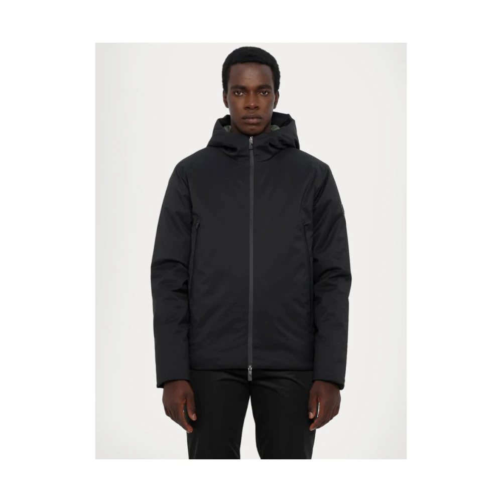 Emporio Armani EA7 Zwarte Hooded Ritsjas Black Heren