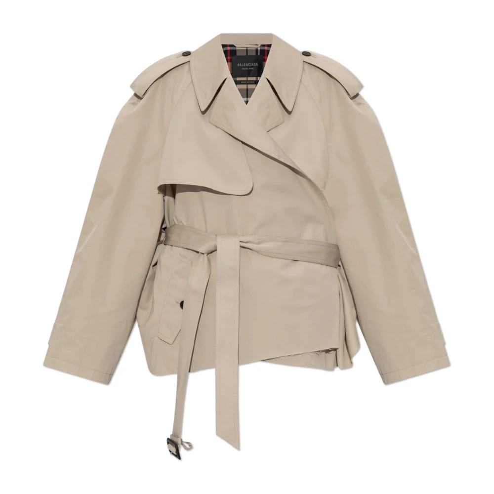 Balenciaga Kort trenchcoat Beige, Dam